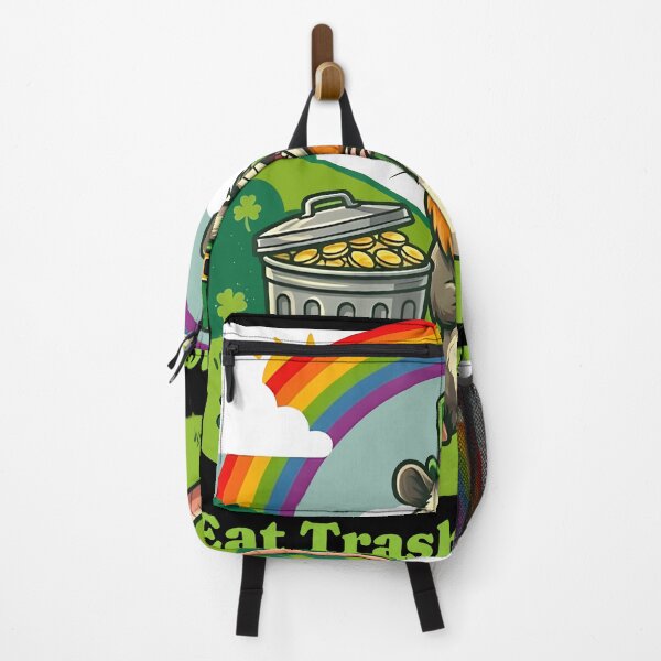 Item preview, Eat Trash Be Lucky Leprechaun Hat Rainbow Shamrocks St. Patrick's Day Opossum designed and sold by najaks.