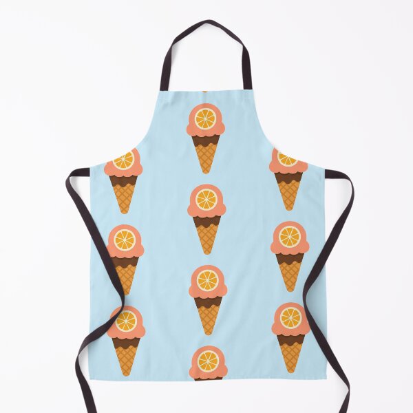 Item preview, Peach and Orange Ice Cream Cone | Cute Kawaii Summer Illustration designed and sold by Aloloco.