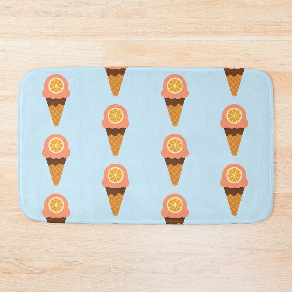 Item preview, Peach and Orange Ice Cream Cone | Cute Kawaii Summer Illustration designed and sold by Aloloco.