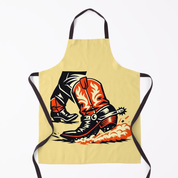 Item preview, Cowboy Boots in Motion Western Vintage Illustration designed and sold by SplashTastic.