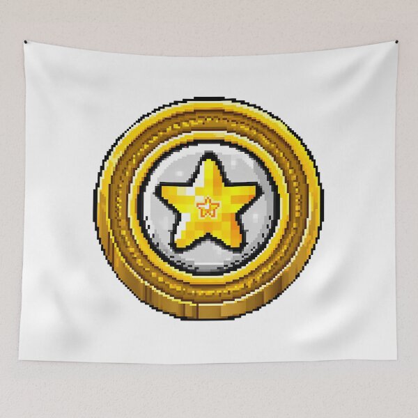 Item preview, Retro Pixel Gold Star Coin Arcade Game Icon designed and sold by DesignArtist.ia.