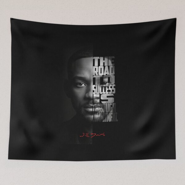 Item preview, Will Smith Split Face Poster designed and sold by Enea Kelo.