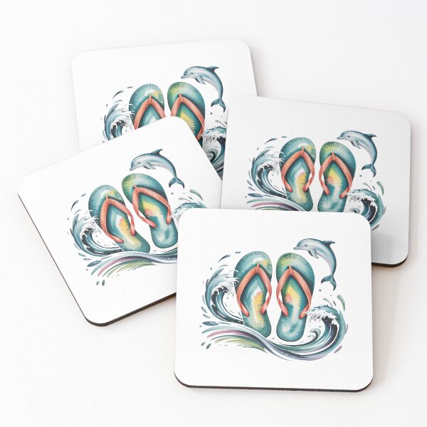 Item preview, Colorful Flip Flops and Dolphin designed and sold by jkrphoto.