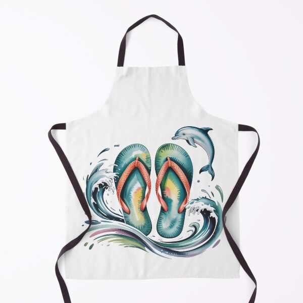 Item preview, Colorful Flip Flops and Dolphin designed and sold by jkrphoto.