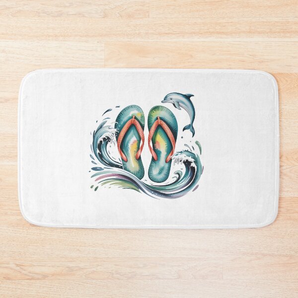 Item preview, Colorful Flip Flops and Dolphin designed and sold by jkrphoto.