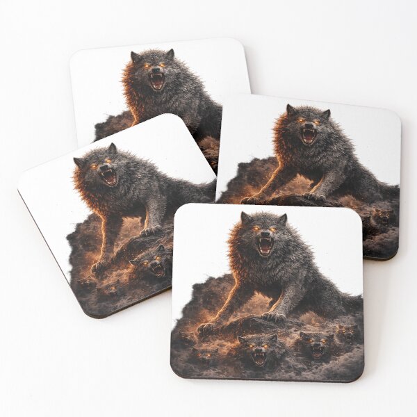 Item preview, Alpha Wolf Pack – Dark Dominance Fantasy Art | Primal Gothic Wolf Design designed and sold by VivaThread.