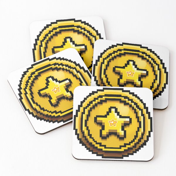 Item preview, 8 Bit Gold Star Coin Retro Arcade Pixel Art designed and sold by DesignArtist.ia.