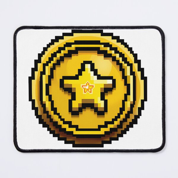 Item preview, 8 Bit Gold Star Coin Retro Arcade Pixel Art designed and sold by DesignArtist.ia.