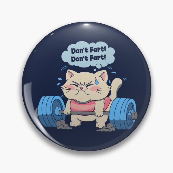 Item preview, Don't Fart Gym Cat designed and sold by loobsart.