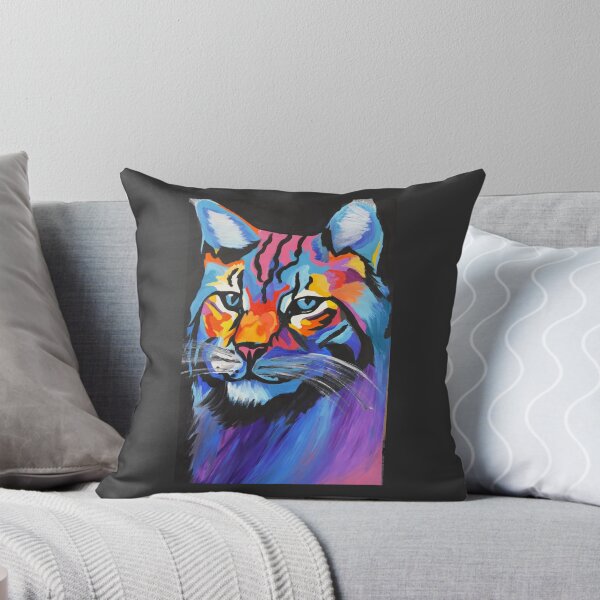 Item preview, Neon Bobcat – Rainbow Pop Art Portrait designed and sold by xRoarAndPawArtx.