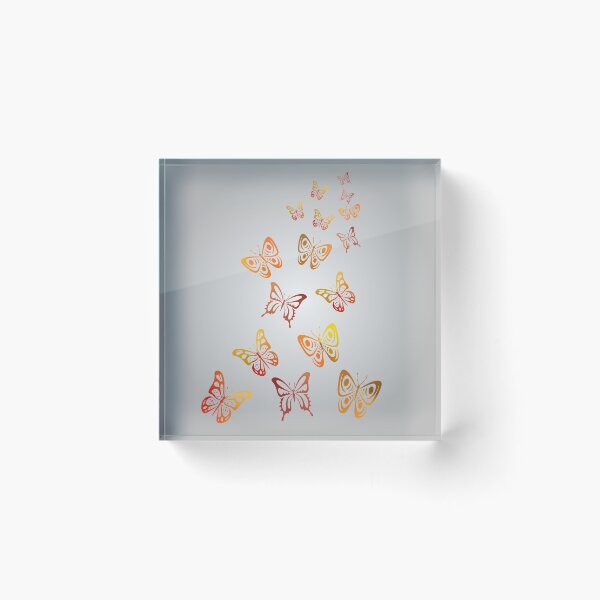 Item preview, Orange Butterflies - grey Background designed and sold by Move-Art.