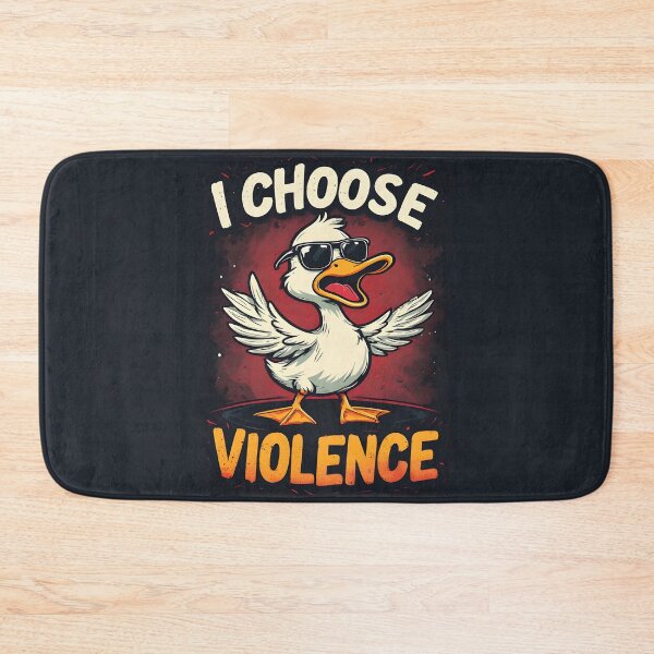 Item preview, I Choose Violence – Cute Duck with Attitude designed and sold by owi-art.
