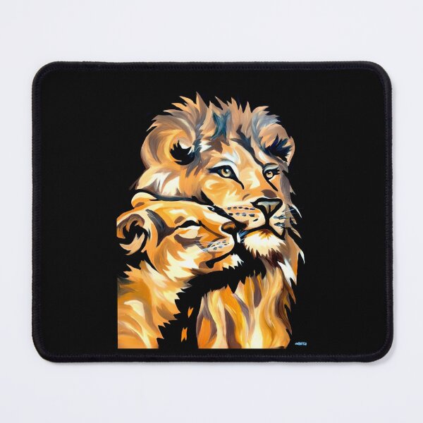 Item preview, Golden Lion Duo – Majestic Wildlife Pop Art Portrait designed and sold by xRoarAndPawArtx.