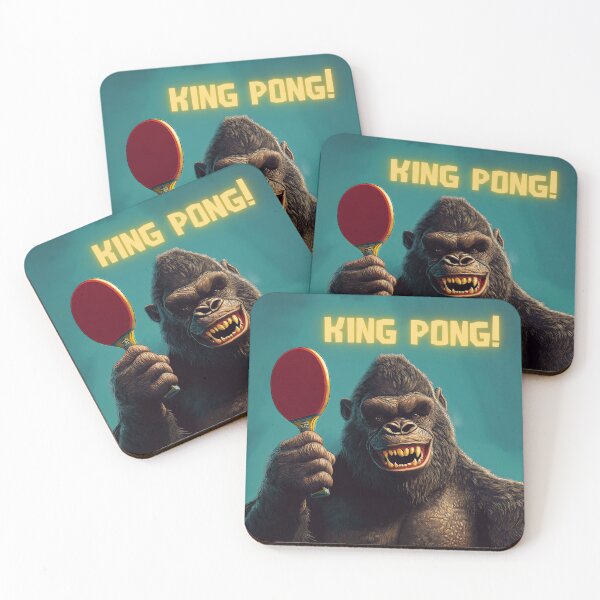 Item preview, King Pong Table tennis funny illustration  designed and sold by Thunderg1rl.