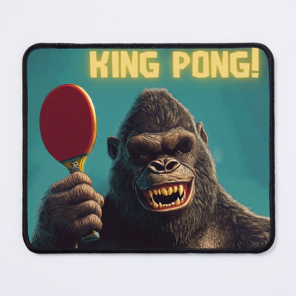 Item preview, King Pong Table tennis funny illustration designed and sold by Thunderg1rl.