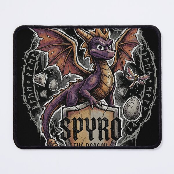 Item preview, Spyro the Dragon Fan Art – Purple Hero Gliding Fire Breath Design designed and sold by Senpaiwaves.