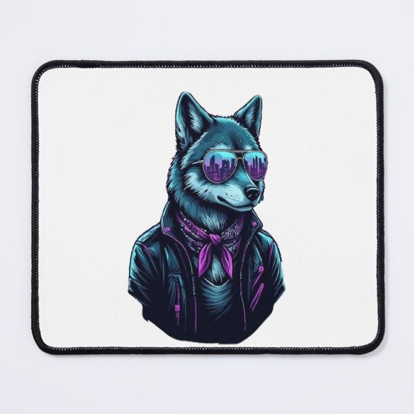 Item preview, Synthwave Wolf - Retro Outrun Streetwear designed and sold by RetroRascalStudio.
