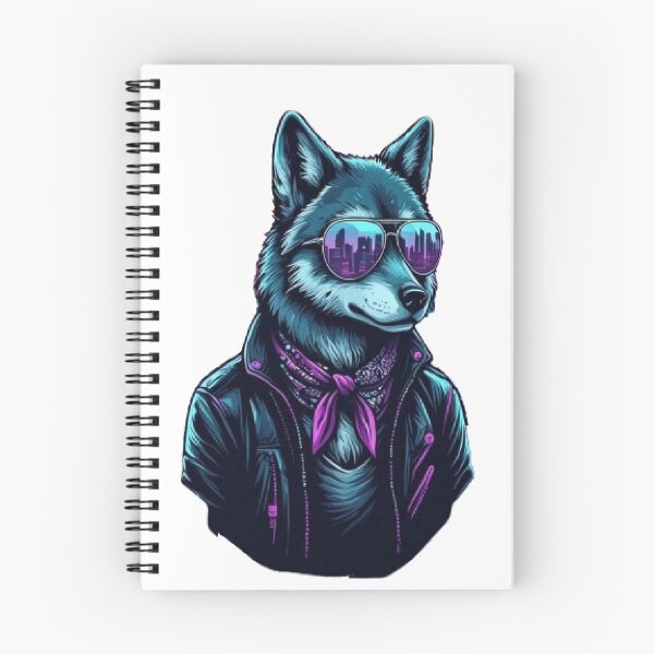 Item preview, Synthwave Wolf - Retro Outrun Streetwear designed and sold by RetroRascalStudio.