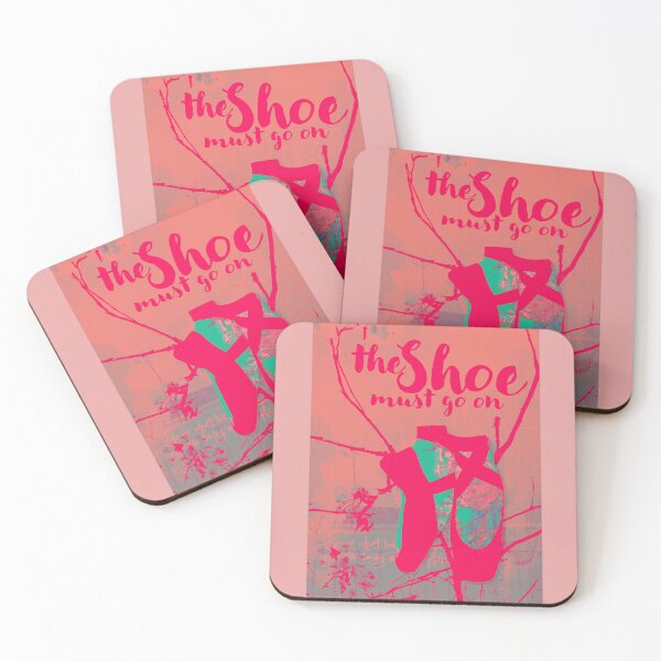 Item preview, The Shoe Must Go On – Pink Pointe Shoe Ballet Graphic | Dance Lover Art | Ballerina Gift designed and sold by PunksterClub.