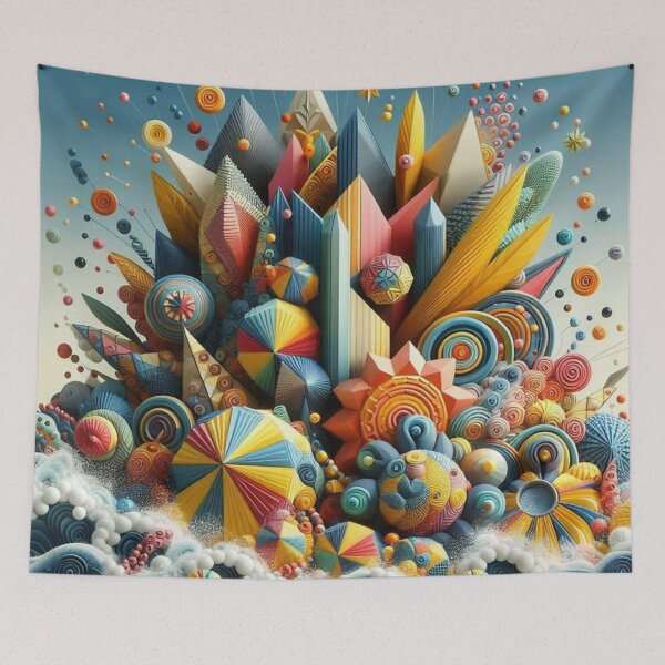 Item preview, colorful geometrik dekorative pattern designed and sold by Dogandesighn.