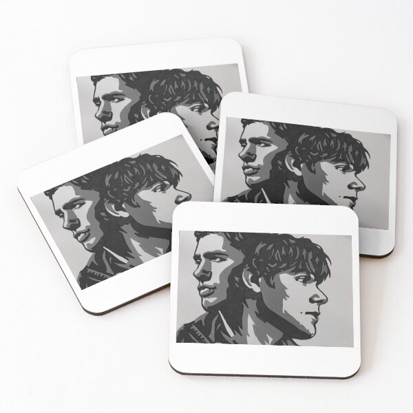 Item preview, Black & White Dual Male Portrait – Modern Minimalist Pop Art designed and sold by Portrait Haven.