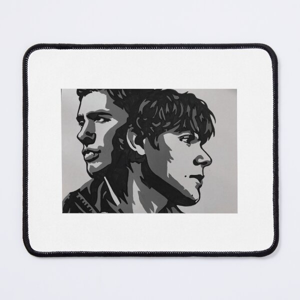Item preview, Black & White Dual Male Portrait – Modern Minimalist Pop Art designed and sold by Portrait Haven.