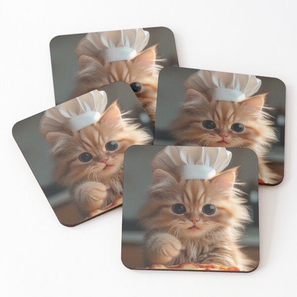 Item preview, Funny Chef Kitten Making Pizza Cute Cat Art designed and sold by Jaani-T.