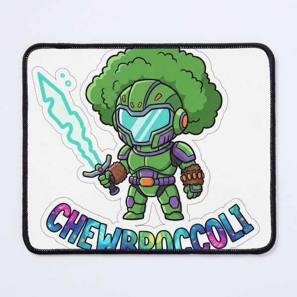Item preview, Chewbroccoli – Space Veggie Typography Pun Sticker designed and sold by Imaginarium of Chaos falcon88 .