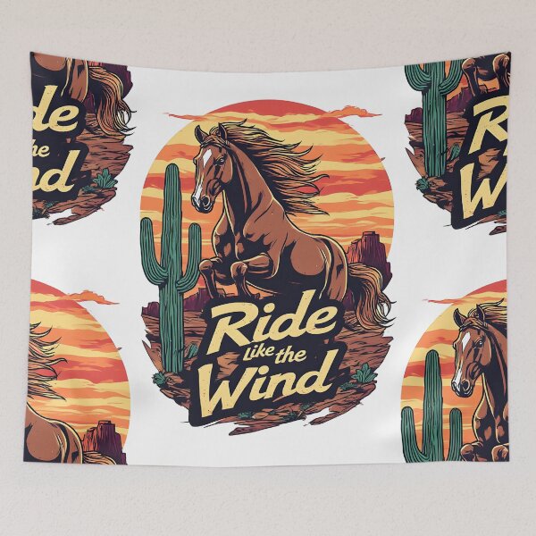 Item preview, Ride Like the Wind – Wild West Cowboy Horse designed and sold by owi-art.