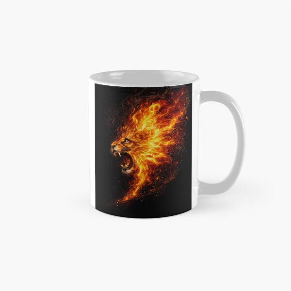 Item preview, Flaming Lion Head T-Shirt – Fiery Roaring Lion Streetwear Design designed and sold by AlishaStudio.
