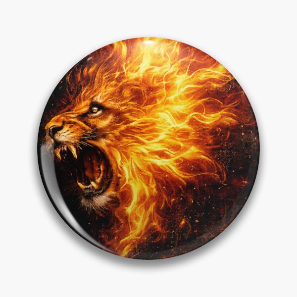 Item preview, Flaming Lion Head T-Shirt – Fiery Roaring Lion Streetwear Design designed and sold by AlishaStudio.