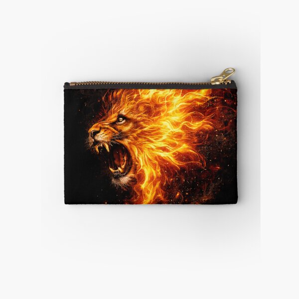 Item preview, Flaming Lion Head T-Shirt – Fiery Roaring Lion Streetwear Design designed and sold by AlishaStudio.