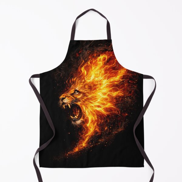 Item preview, Flaming Lion Head T-Shirt – Fiery Roaring Lion Streetwear Design designed and sold by AlishaStudio.
