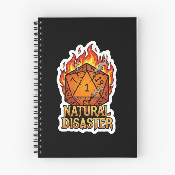 Item preview, "Natural Disaster" Funny Flaming D20 Critical Fail RPG designed and sold by RiotKida.