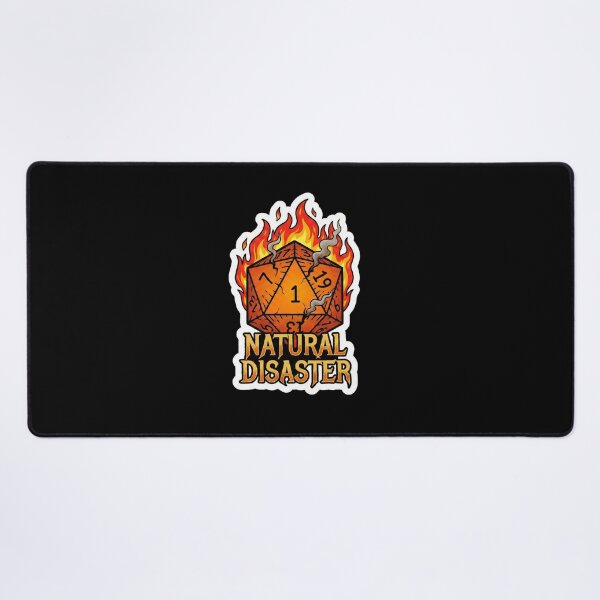Item preview, "Natural Disaster" Funny Flaming D20 Critical Fail RPG designed and sold by RiotKida.
