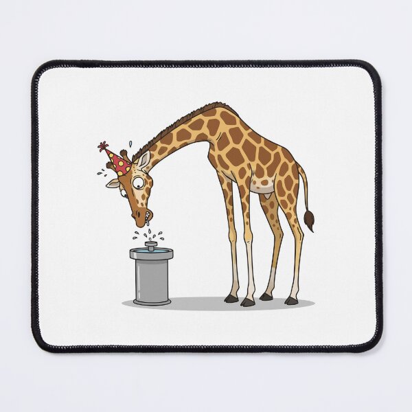 Item preview, Thirsty Giraffe Party Drinking Water Cartoon designed and sold by arossvy.