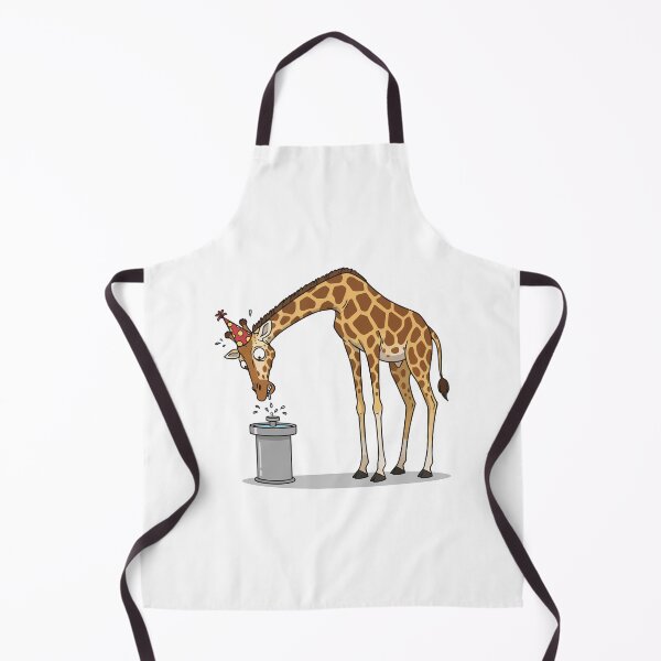 Item preview, Thirsty Giraffe Party Drinking Water Cartoon designed and sold by arossvy.