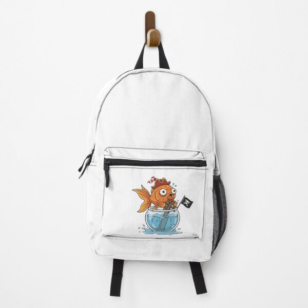 Item preview, Pirate Goldfish Sailing in Fishbowl Funny designed and sold by arossvy.