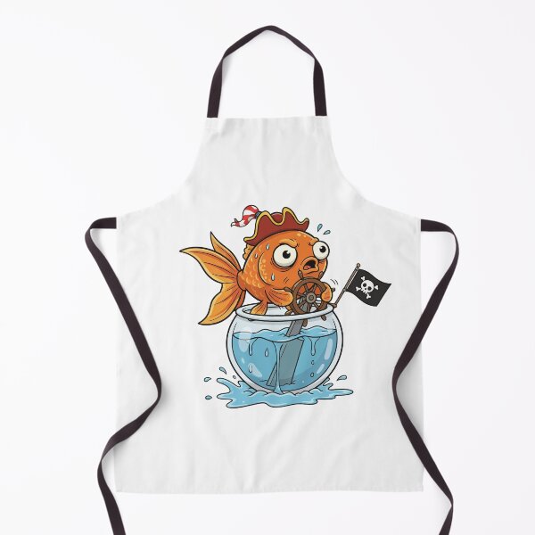 Item preview, Pirate Goldfish Sailing in Fishbowl Funny designed and sold by arossvy.