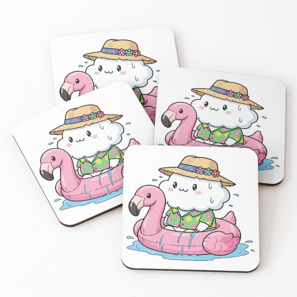 Item preview, Cute Cloud Summer Vacation Flamingo Float designed and sold by arossvy.