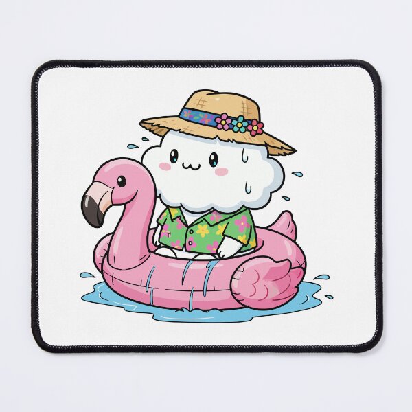 Item preview, Cute Cloud Summer Vacation Flamingo Float designed and sold by arossvy.