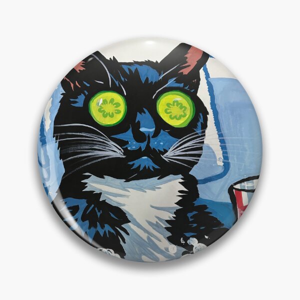 Item preview, Cucumber Eye Cat – Spa Cocktail Pop Art designed and sold by xRoarAndPawArtx.