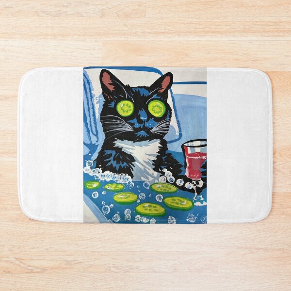 Item preview, Cucumber Eye Cat – Spa Cocktail Pop Art designed and sold by xRoarAndPawArtx.