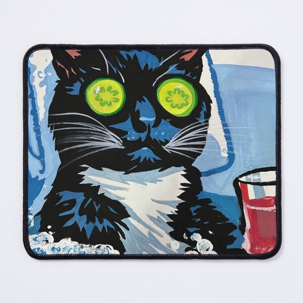 Item preview, Cucumber Eye Cat – Spa Cocktail Pop Art designed and sold by xRoarAndPawArtx.