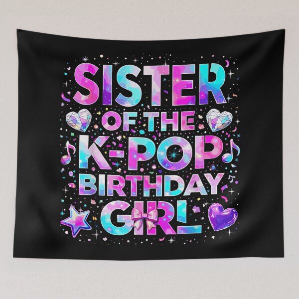 Item preview, Sister Of The Kpop Birthday Girl Pink Galaxy Music Heart Celebration Art designed and sold by GenioFin.