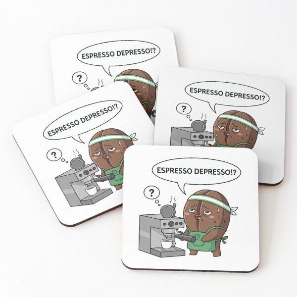 Item preview, Espresso Depresso Sad Coffee Bean Barista designed and sold by arossvy.