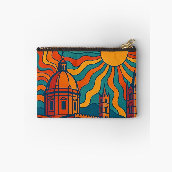 Item preview, Trippy Psychedelic Poster of Palermo | Neon Sicilian Skyline | Surreal Italian Cityscape Art designed and sold by PaintedPixels01.