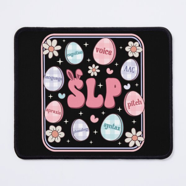 Item preview, SLP Speech Language Pathologist Easter Eggs Bunny Ears Therapy Professional School Art designed and sold by GenioFin.