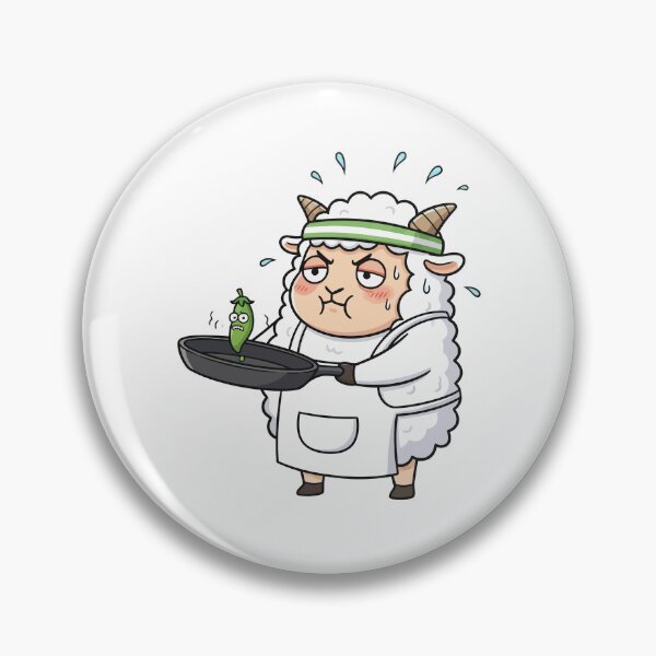 Item preview, Angry Chef Sheep Cooking Green Pea Funny designed and sold by arossvy.