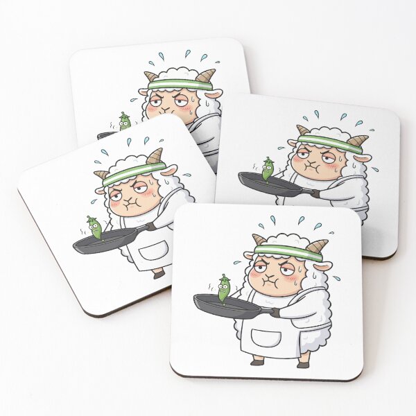 Item preview, Angry Chef Sheep Cooking Green Pea Funny designed and sold by arossvy.
